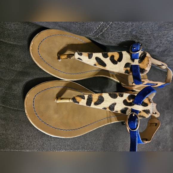 DUNES Animal Print Thong Sandals sz8 - Picture 5 of 7